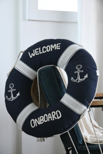 Escale coussin bouee 50cmmarine 
