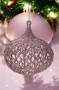Boule de noël rose clair 13 cm