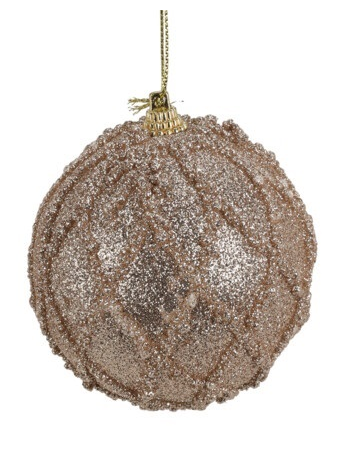 Boule de noël en polypropylène 8 cm modèle 3