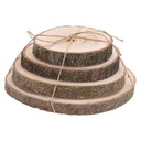 Rondelles bois 4 pieces naturel