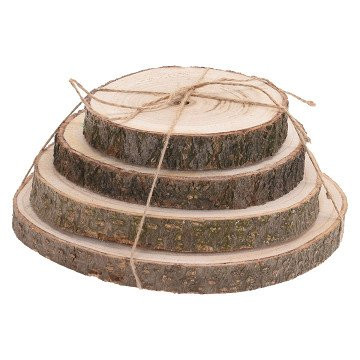 Rondelles bois 4 pieces naturel