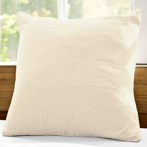 Taie de coussin 65x65 grege gaze de coton celestia