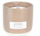 Bougie parfumé dans jar eucalyptus et menthe poivrée - beige