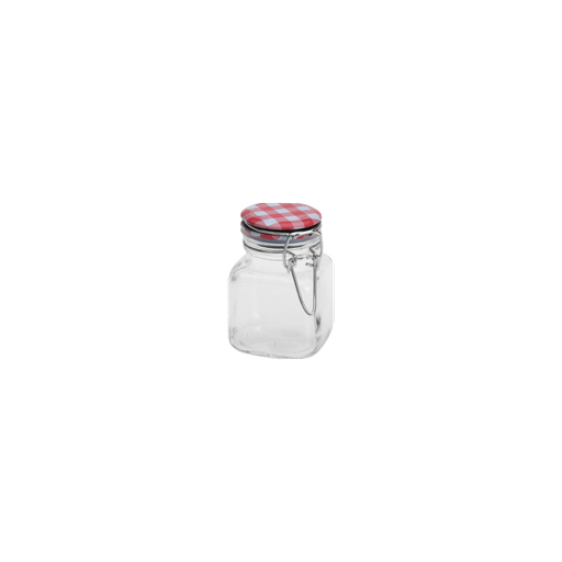 Pot en verre avec couvercle carré