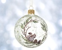 Boule verre translucide ecureuil d/couronne 