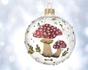 Boule verre translucide champignon 