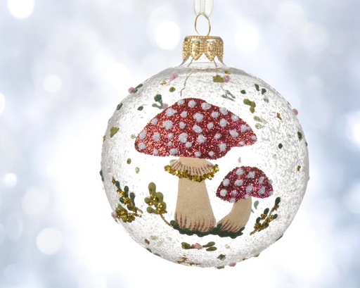 Boule verre translucide champignon 