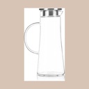 Carafe en verre avec couvercle.métal 1500ml