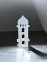 Deco de table bois mosquee blanc 6*15*2cm