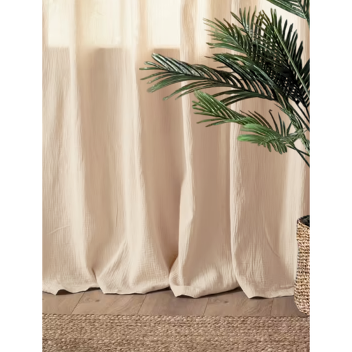 Rideaux 135x250 sable gaze de coton celestia
