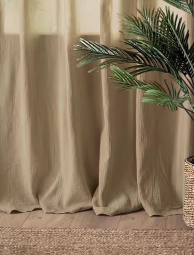 Rideaux 135x250 travertine  gaze de coton celestia