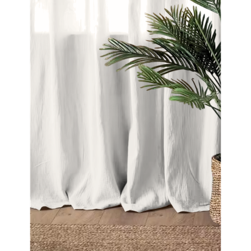 Rideaux 135x250 blanc gaze de coton celestia