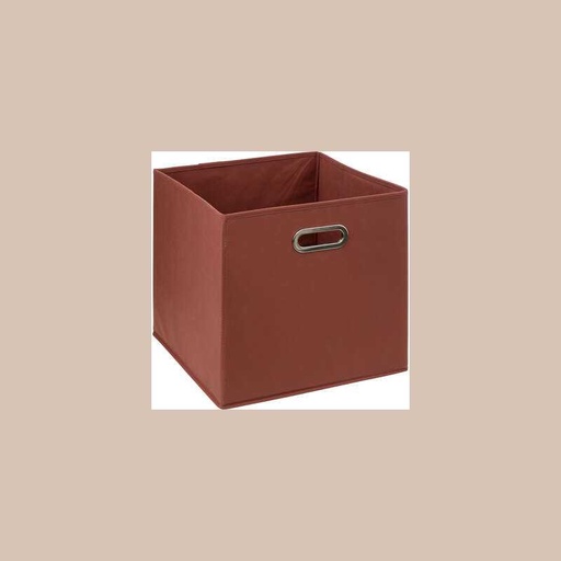 Boite rangement 31x31 sienne uni