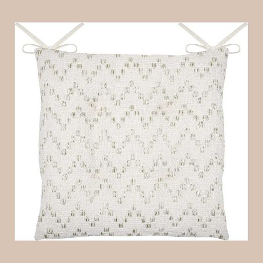 Galette de chaise amazonica  blanc 38x38-