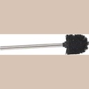 Brosse wc noir manche acier inoxydable