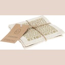 Dessous  verre paille blanc 
