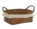 Corbeille  décapage naturel en fibre 29x22x10 cm - taille m