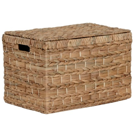 Boite hyacinthie de l'eau métal 52x34x33 naturel