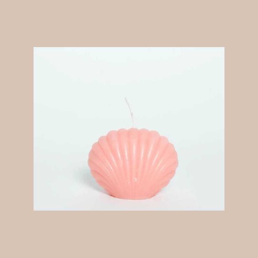 Bougie coquillage rose