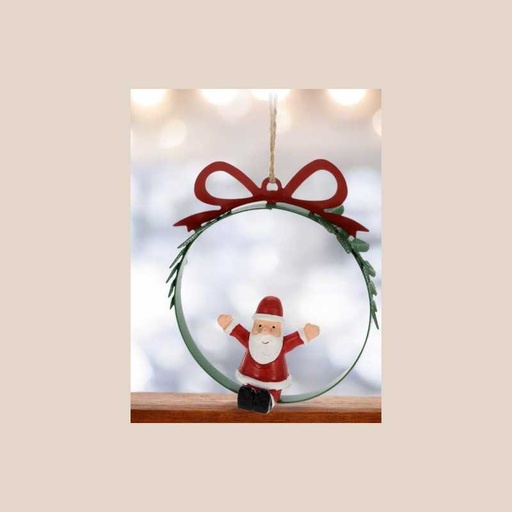 Anneau avec figurine de noël à suspendre 11 cm modèle 1