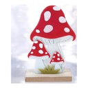 Champignon en feutrine 13x4x14 cm modèle pointus