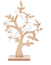 Petit arbre en bois avec fleurs blanches sur pied