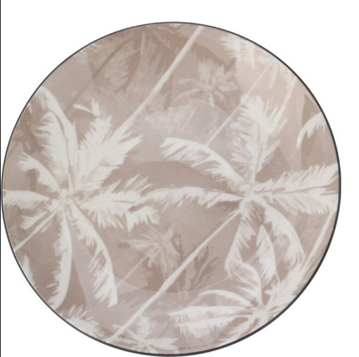Assiette porcelaine 19 cm palm beige