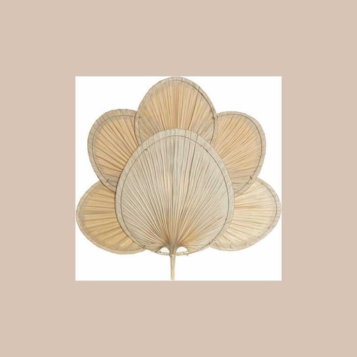 Decoration murale fibre 72x6x72 naturel