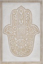 Décoration murale mdf 40x1x60 hamsa marron