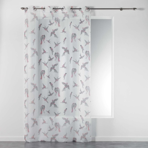 Panneau a oeillets 140 x 240 cm voile imp transfert envolee chic corail