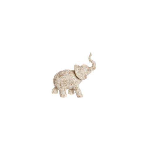Figure résine 25x11,8x25 éléphant beige