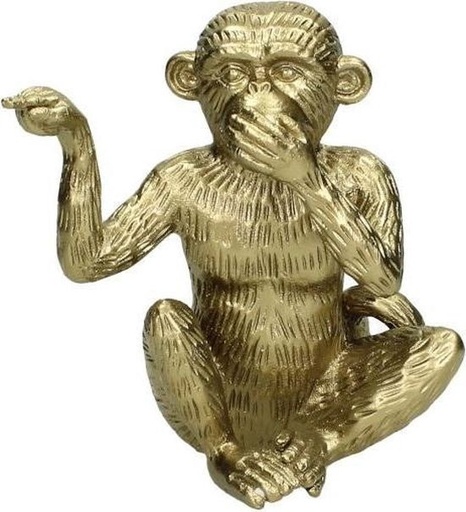 Figurine singe muet en resine 14x10x14 cm