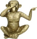 Figurine singe aveugle en resine 14x10x14 cm