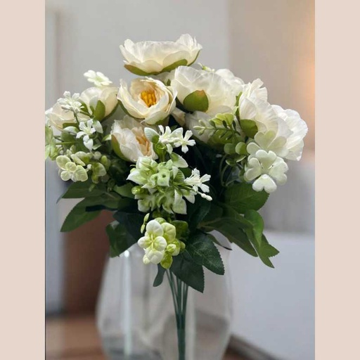 Bouquet oeillet blanc