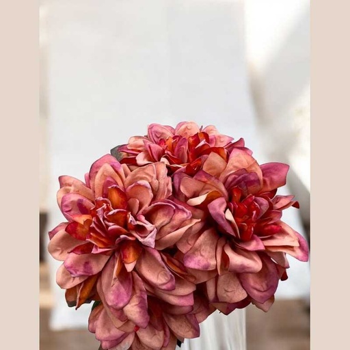 Bouquet dhalia orange/rose