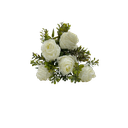 Bouquet de roses blanches + feuilles