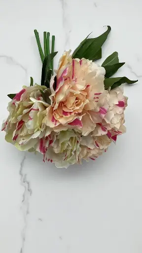 Bouquet pivoine peach