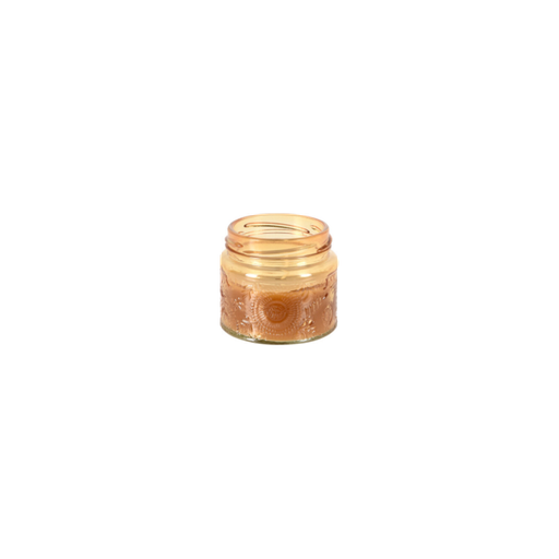 Bougie en verre 70x65mm jaune