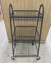 Etagere roulettes 3 etages grille