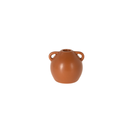 Bougeoir céramique 7,8cm marron