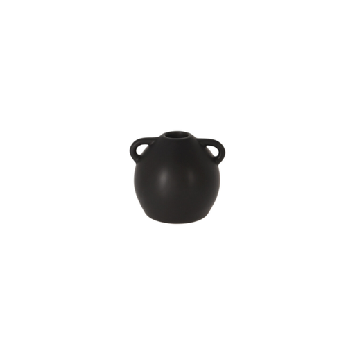 Bougeoir céramique 7,8cm noir