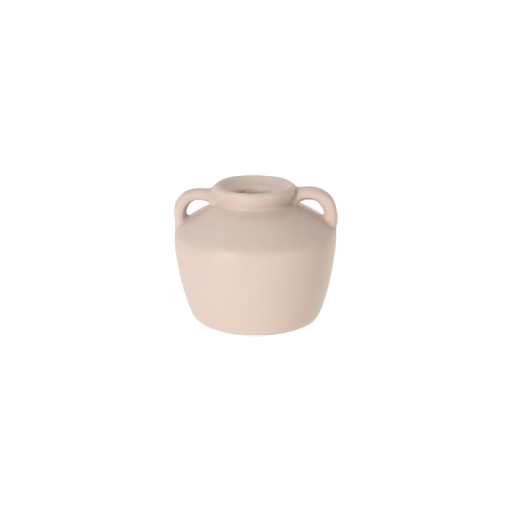 Bougeoir céramique 7,8cm - beige