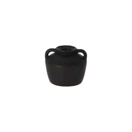Bougeoir céramique 7,8cm - noir