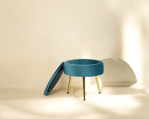 Pouf "ais" petrol