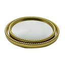 Plateau miroir rond  29.5*29.5*2