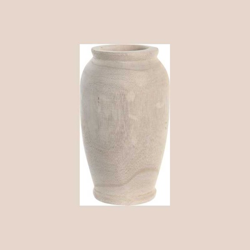 Vase paulownia 13x13x23 naturel marron