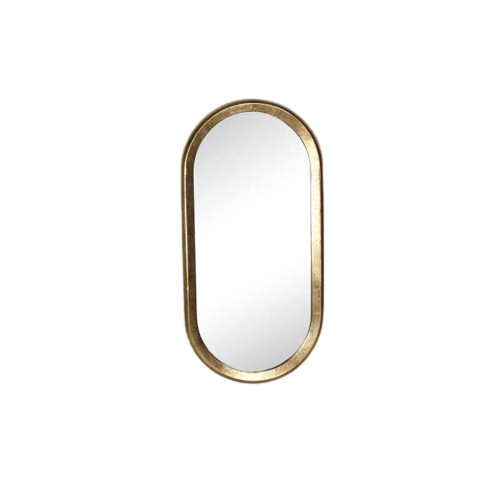 Miroir doré oval - hauteur 120 cm
