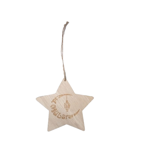 Pendant bois etoile