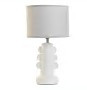 Lampe de table blanche en gres polyester 23x23x41 cm
