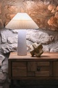 Lampe de table céramique polyester  beige